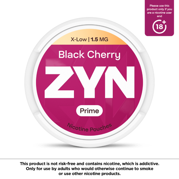 One-time Free Sample ZYN PRIME BLACK CHERRY - 1.5mg nicotine