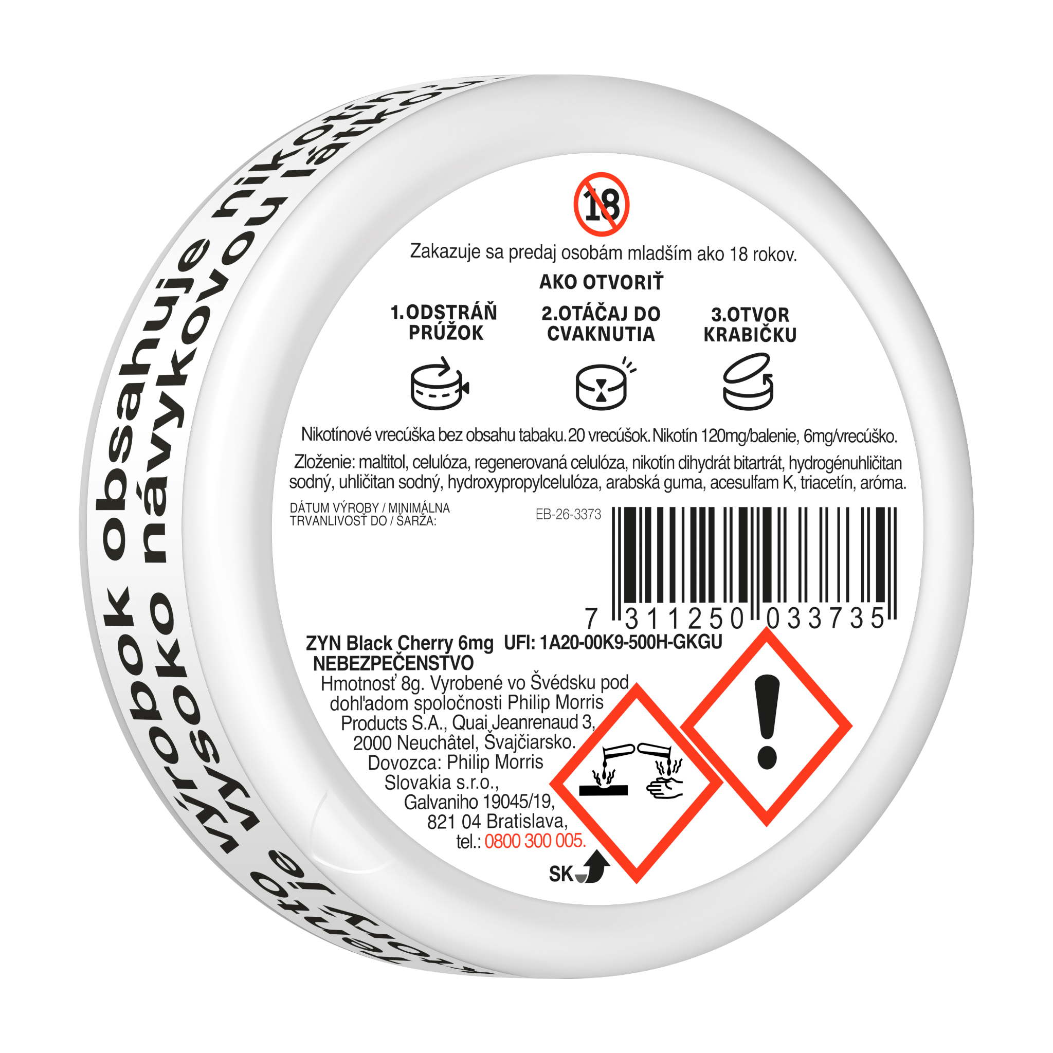 ZYN BLACK CHERRY 6 MG (KRABIČKA) (Zyn Black Cherry)