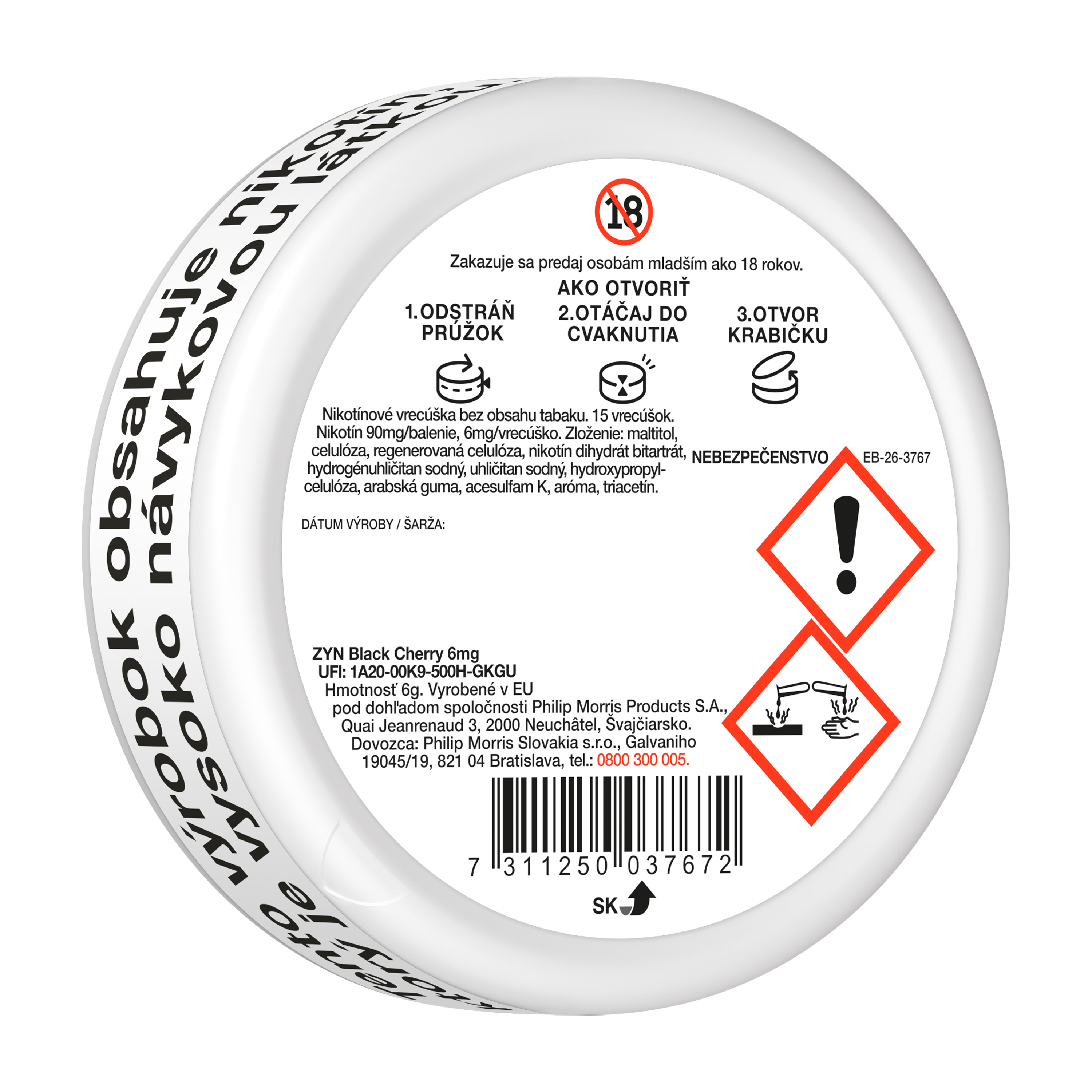 ZYN BLACK CHERRY 6 MG (KRABIČKA) (Zyn Black Cherry)