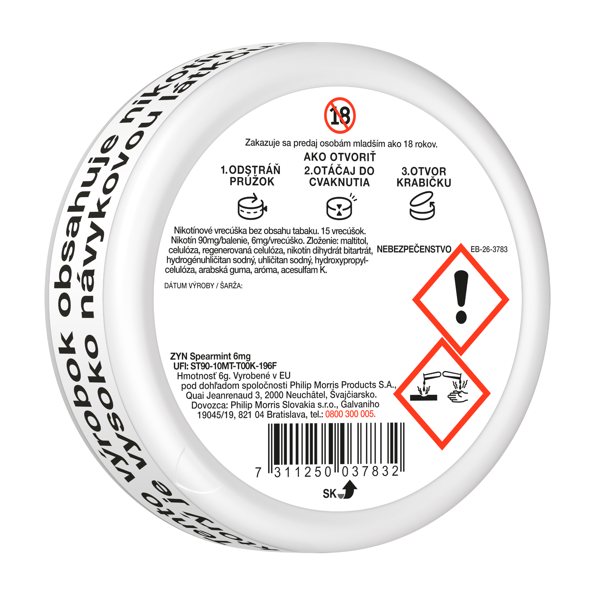 ZYN SPEARMINT 6 MG (KRABIČKA) (SPEARMINT)