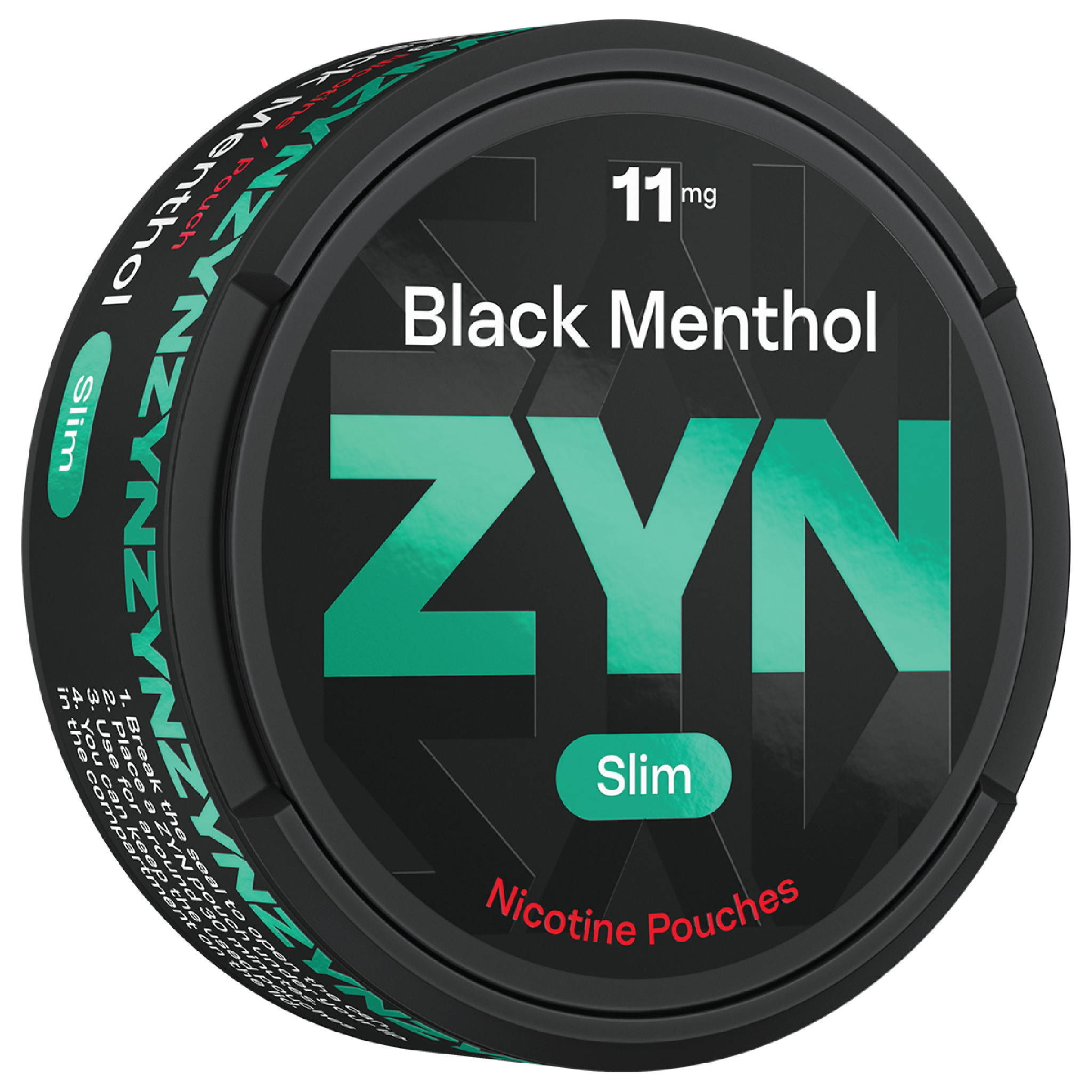 ZYN BLACK MENTHOL 11MG CAN (Black Menthol)