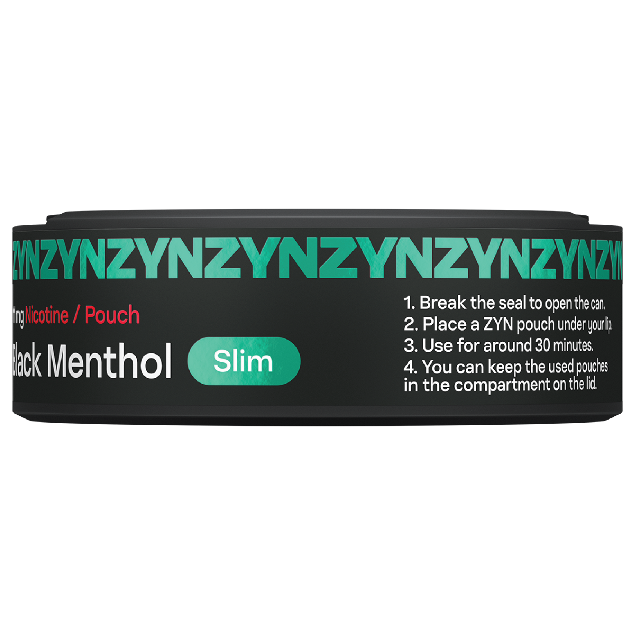 ZYN BLACK MENTHOL 11MG CAN (Black Menthol)