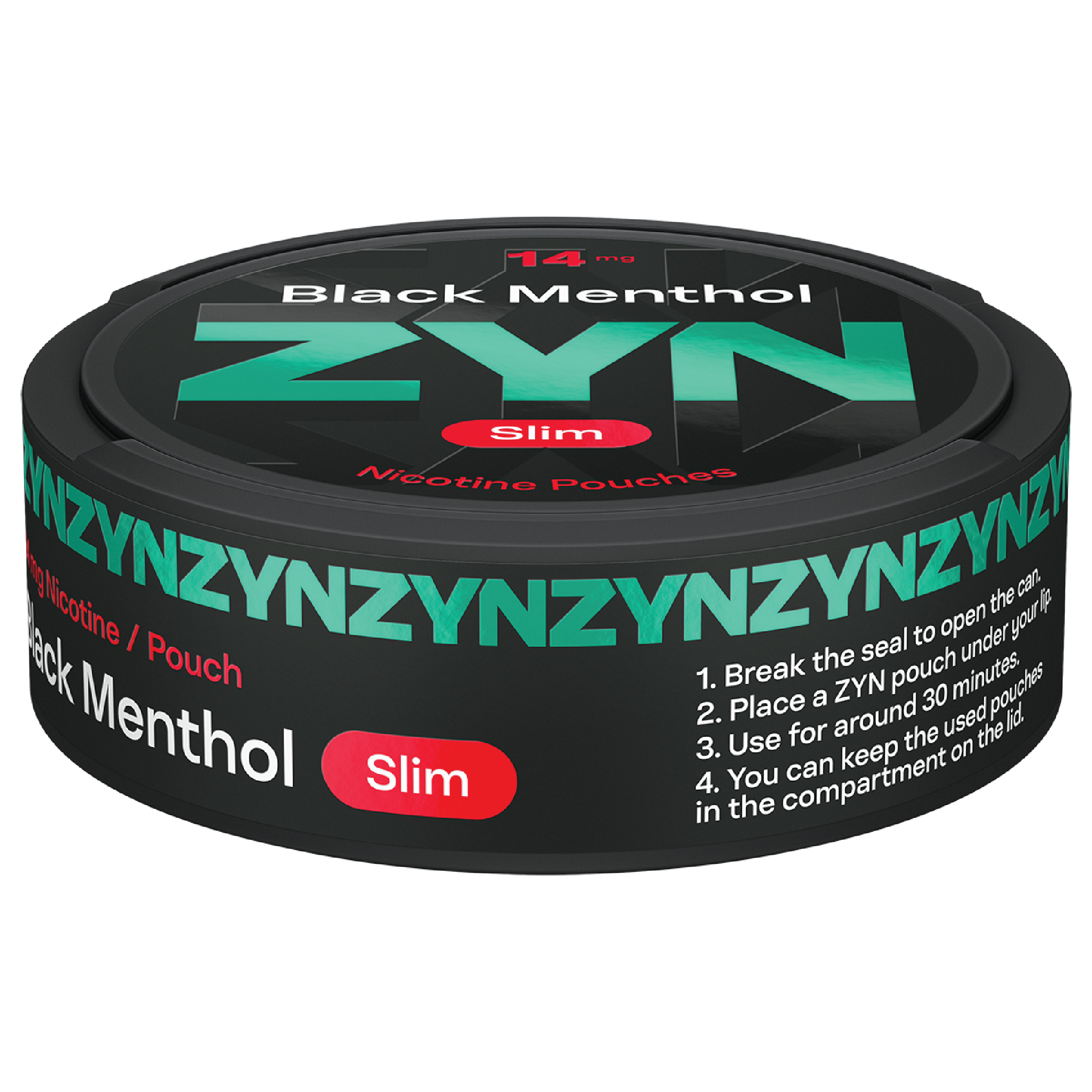 ZYN BLACK MENTHOL 14MG CAN (Black Menthol)